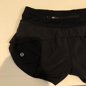 size 2 black lululemon shorts